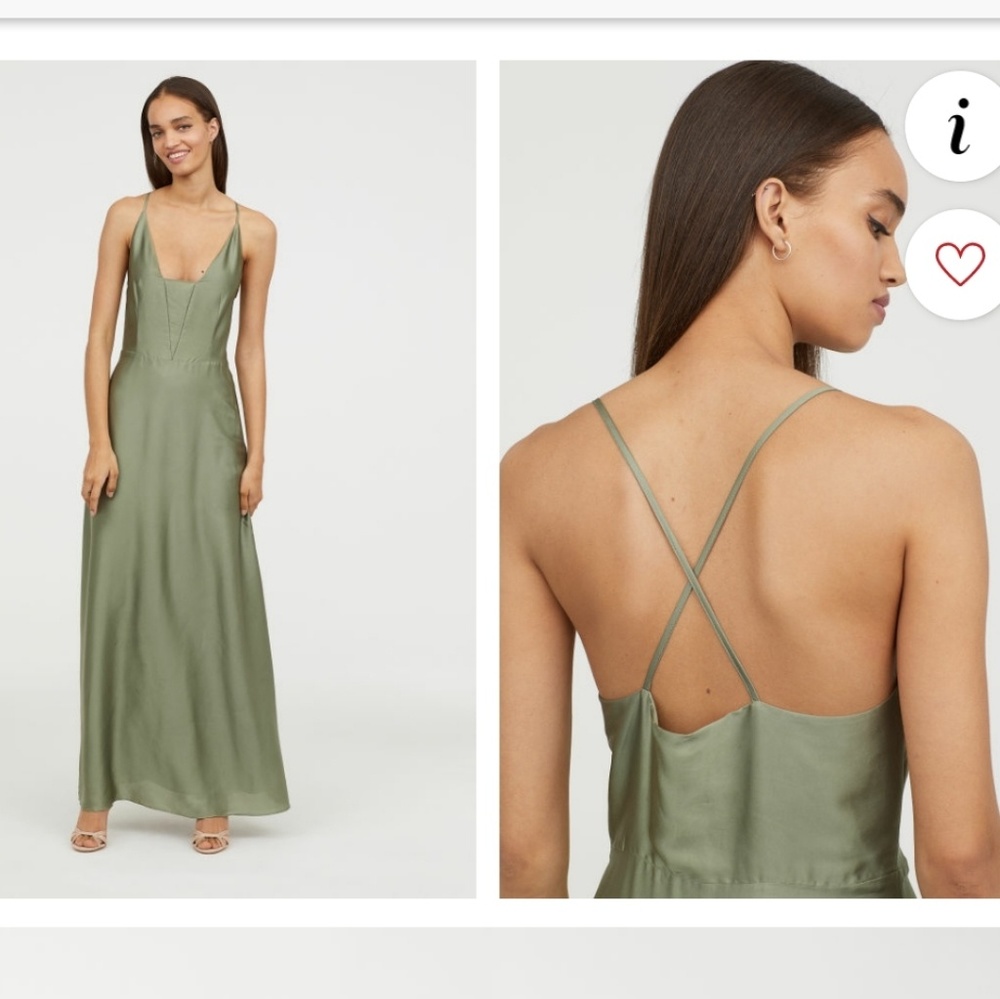6 Sage Green H&M Evening Gown Wedding Prom